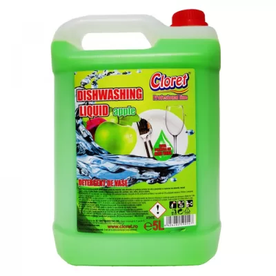Cloret detergent de vase 5L, Apple (Mar verde)