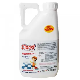 Cloret detergent de suprafete cu clor 5L, 3in1 Hygiene