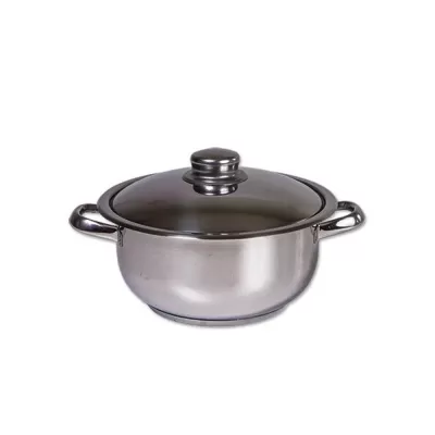 Cocinera oala din inoxcu capac din inox 20cm 2L