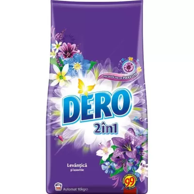 Dero detergent de rufe pudra 10kg 2 in 1 Levantica & Iasomie