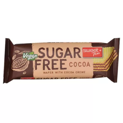 Sugar Free napolitana fara zahar cu crema 24g Cacao