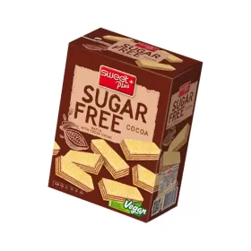 Sugar Free mini napolitane fara zahar cu crema 180g Cacao