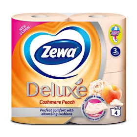 Zewa Deluxe hartie igienica parfumata, 4 role/set, 3 str, Cashmere Peach