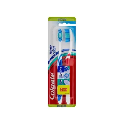 Colgate Triple Action periute de dinti Medium 2 Buc/S