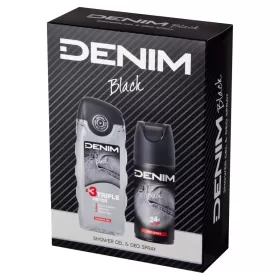 Denim caseta 2 piese deodorant spray 150ml + gel de dus 250ml Black