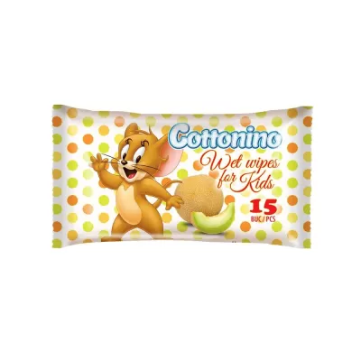 Cottonino Servetele Umede Tom Si Jerry 15 Buc. Pepene Galben