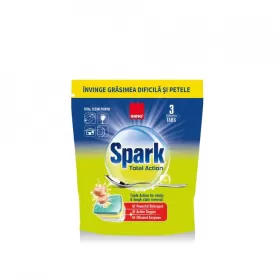 Sano Spark Total Action detergent pentru vase capsule 3 bucati