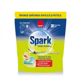 Sano Spark Total Action detergent pentru vase capsule 30 bucati