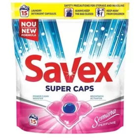Savex detergent rufe automat super capsule 15 Buc 2in1 Semana