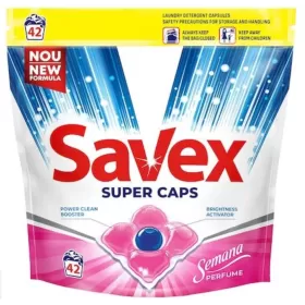 Savex detergent rufe automat super capsule 42 Buc 2in1 Perfume cu Semana
