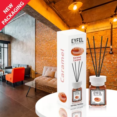 Eyfel odorizant de camera cu bete 120ml, Caramel (Caramel)