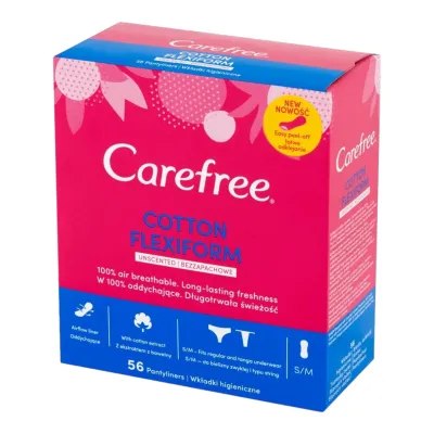 Carefree absorbante zilnice 56 buc Cotton Feel Flexiform