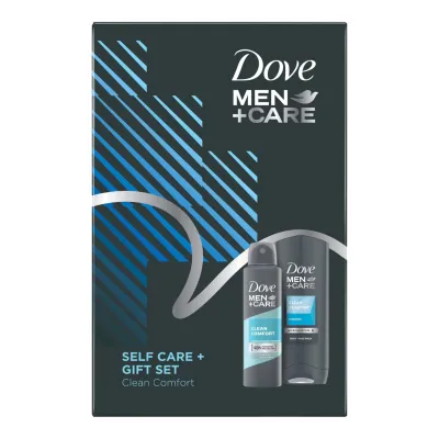 Dove caseta pentru barbati 2 piese , gel de dus 400ml + deodorant 250ml Care Clean