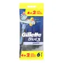 Gillette aparat de ras 6 buc Blue III , Smooth
