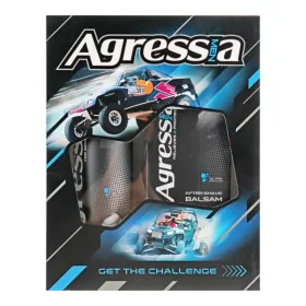 Agressia caseta cadou pentru barbati 2 piese Get the Challenge (spuma de ras 200ml + after shave balsam 150ml)