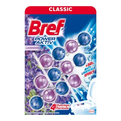 Bref Power Aktiv odorizant pentru toaleta 3 buc x 50 gr Lavander