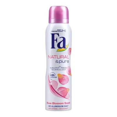 Fa deodorant spray pentru femei 150 ml Natural & Pure, Rose Blossom Scent