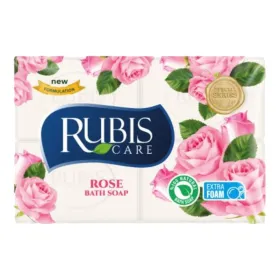 Rubis sapun solid de baie 4 x 125 gr Rose (Trandafir)