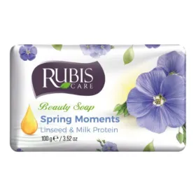 Rubis sapun solid 100 gr Spring Moments, Linseed & Milk Protein (Seminte de in si Proteine din lapte)