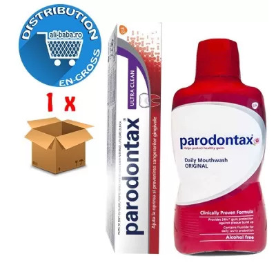 Paradontax Pasta De Dinti 75ml Ultra Clean + Apa De Gura 500ml