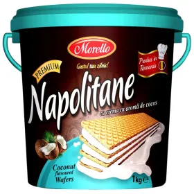 Morello mini napolitane cu crema 1KG Cocos