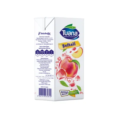 Tuana suc de fructe cu pai 200ml Piersici