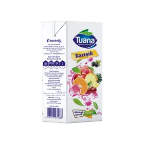 Tuana suc de fructe cu pai 200ml Fructe mixte