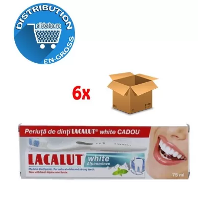 Lacalut Pasta De Dinti 75ml White Alpenminze + Periuta De Dinti