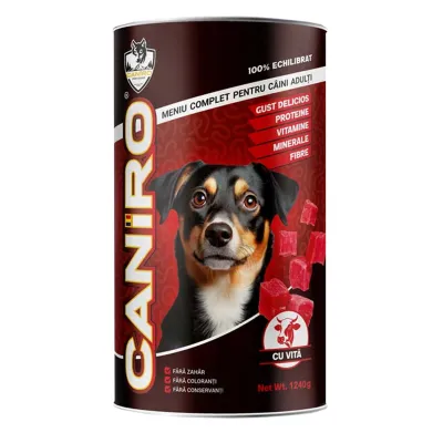 Caniro hrana umeda pentru caini, carne de vita, 1.24 kg