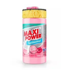 MaxiPower detergent de vase cu burete 1000ml Banana