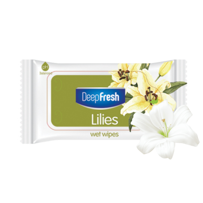 Deep Fresh wet wipes 15 pcs/pack Lilies