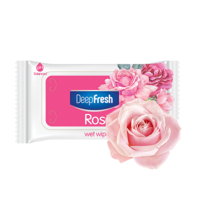 Deep Fresh wet wipes 15 pcs/package Rose