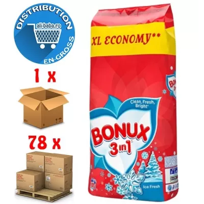 Bonux detergent rufe automat pudra 10kg Ice Fresh