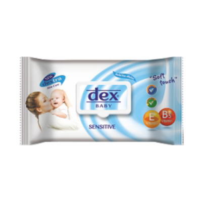 Dex Kids servetele umede cu capac pentru copii 72 buc Sensitive