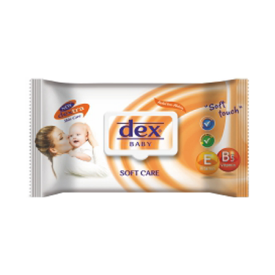 Dex Kids servetele umede cu capac pentru copii 72 buc Soft