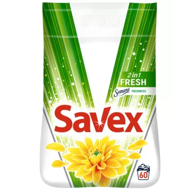 Savex detergent pudra automat 6kg 2in1 Fresh