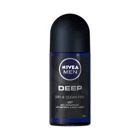 Nivea deodorant roll-on pentru barbati 50ml Deep Black Carbon Dry & Clean