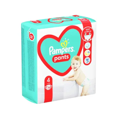 Pampers pants scutece chilotel copii, 9-15 kg, Nr.4, 25 buc