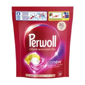 Perwoll detergent de rufe capsule 19 buc Renew Color 19 spalari