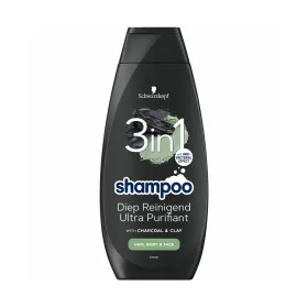 Schauma sampon pentru barbati 3in1 Deep Cleansing 400ml Charcoal and Clay