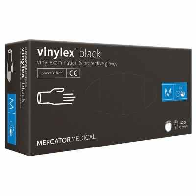Vinylex manusi din vinil, nepudrate, negre, 100 buc
