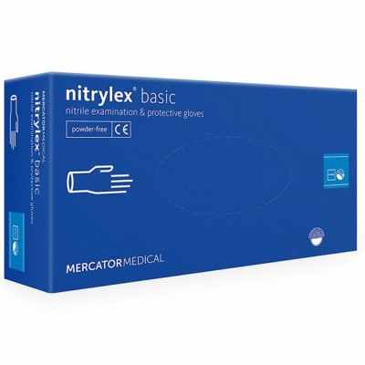 Nitrylex basic manusi din nitril, nepudrate, violet, 100 buc