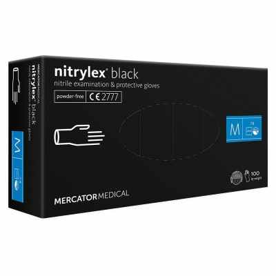 Nitrylex manusi din nitril, nepudrate, negre, 100 buc